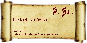 Hidegh Zsófia névjegykártya