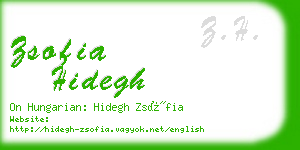zsofia hidegh business card